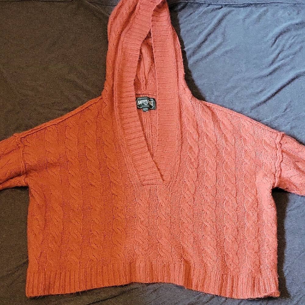 American Eagle Outfitters Coral V-Neck Sweater